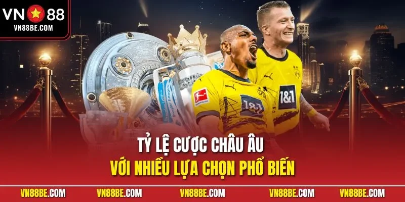 Tỷ lệ cược châu Âu với nhiều lựa chọn phổ biến